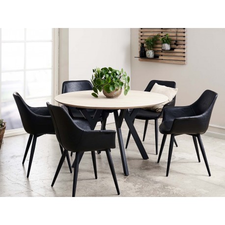 Mia Dining table chair | Black