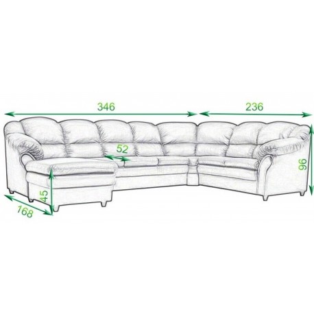 Tønder corner sofa with chaise longue - Left