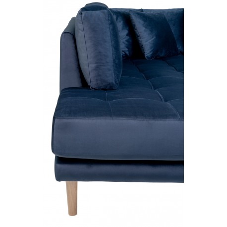 Carl Knudsen | Corner Sofa with Right Chaise Lounge | Dark blue Velvet