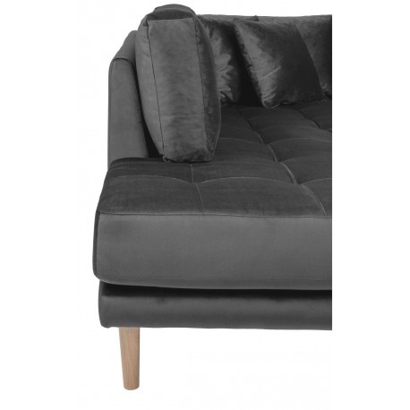 Carl Knudsen | Corner Sofa with Right Chaise Lounge | Dark grey Velvet