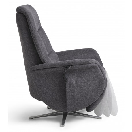 Bellahøj Armchair Anthracite with Built-in Footrest and Lift Function | Danish Furniture