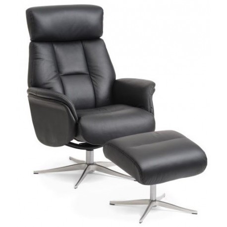 Lasse armchair - Black leather