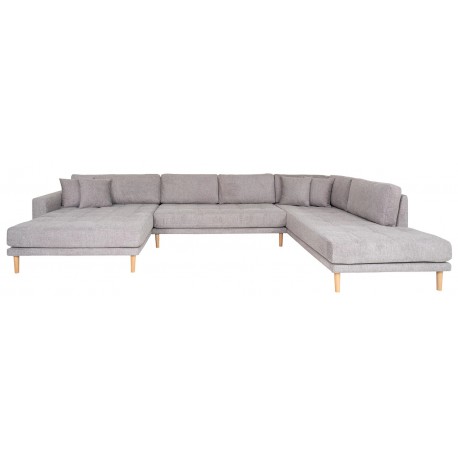 Carl Knudsen | Corner Sofa with Left Chaise Lounge | Light gray fabric